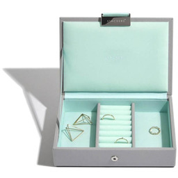 Stackers Pudełko na biżuterię z pokrywką (szaro-miętowe) Mini