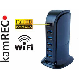 Ładowarka mini kamera sieciowa WiFi do 1000 h