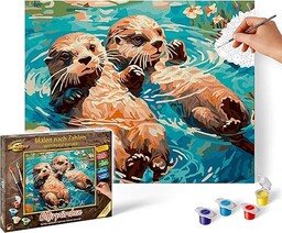 Schipper 609240917 Malowanie według numerów  para wydry