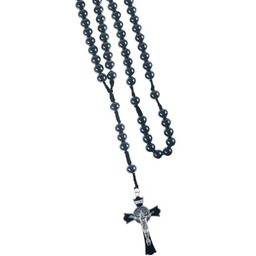 Różaniec - 12 mm - hematyt - św.
