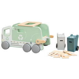 Drewniana śmieciarka do recyklingu - zestaw edukacyjny