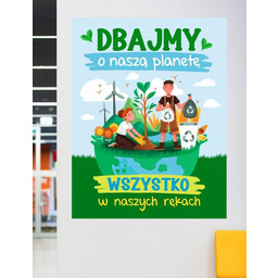 Dbajmy o naszą planetę- naklejka na ścianę