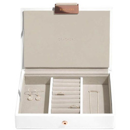 Stackers Pudełko na biżuterię z pokrywką (białe +