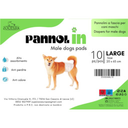 PannolIN Pieluchy dla psów rozm. L 20x65cm 10szt/opak.