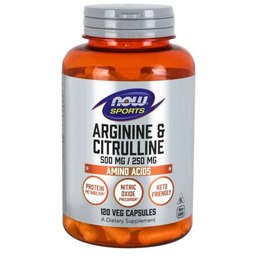 NOW Foods Arginina & Cytrulina 120 kaps