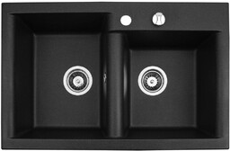 Zlewozmywak Granitowy ESTEIN 2K czarny metalik