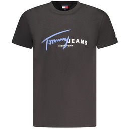 TOMMY HILFIGER KOSZULKA Z KRÓTKIM RĘKAWEM MĘSKA CZARNA