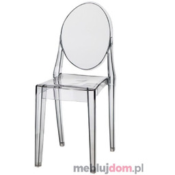 Krzesło VIKI inspirowane Victoria Ghost Szary transparentny