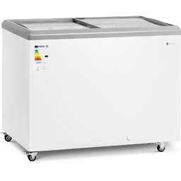 Zamrażarka skrzyniowa przeszklona z zamkiem do mrożonek lodów