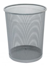 Kosz siatkowy metalowy 19L srebrny