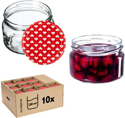 Słoiki na przetwory Denia 250ml 10szt 82mm +