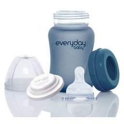 Everyday Baby Szklana butelka ze smoczkiem S borówkowa