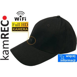 Czapka z mini kamerą WiFi transmisja 3h