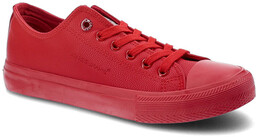 Czerwone Trampki Cross Jeans Codzienne Buty Damskie