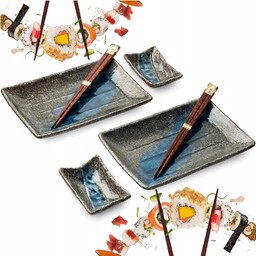 Zestaw Ceramiki Do Sushi Buru Gure Szaro Niebieski