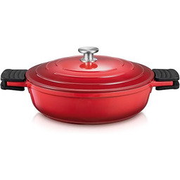 Tescoma Patelnia z pokrywką, bordowa, średnica 28 cm