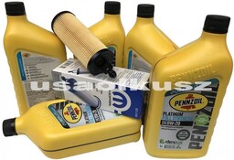 Olej Pennzoil 0W20 oraz oryginalny filtr Chrysler Pacifica