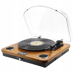 Gramofon Akai ATT-11BTN Bluetooth Usb/sd 33/45/78 głośniki brązowy