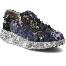 Laura Vita Granatowe Sneakersy Modne Obuwie Damskie