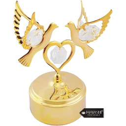 Matashi Pozytywka pozłacana 24-karatowym złotem z wysadzanymi kryształami