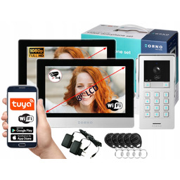 Wideodomofon Dwurodzinny Wifi 8" Fullhd Brama Furtka Szyfrator