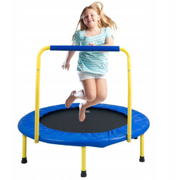 Trampolina domowa do ćwiczeń z poręczą dla dorosłych