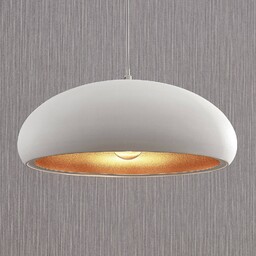 Lampa wisząca Lindby Gerwina, biały/złoty, metal, 40 cm,