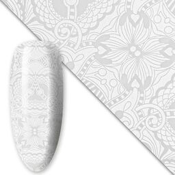 Folia transferowa do paznokci 80 cm White Nr