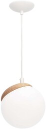 Skandynawska LAMPA wisząca SFERA WOOD MLP5424 Milagro szklana