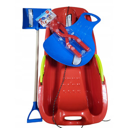 sanki z hamulcem 4w1 jabłuszko ślizg śniżkomat łopata