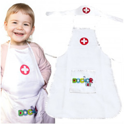 WOOPIE Strój Pielęgniarki Kitel Fartuszek z Czepkiem Pielęgniarki