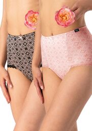 Figi damskie bawełniane (2pack) maxi subtelnie wysmuklające LPM