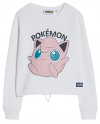 Biała Bluza Pokemon Jigglypuff Oryginał 158-164