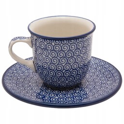 Filiżanka 180 ml ze spodkiem Ceramika Artystyczna Bolesławiec