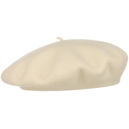 Czapka Baskijska z Kaszmirem by Barascon, kremowobiały, One