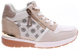 Beżowe damskie sneakersy na koturnie