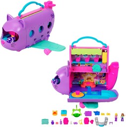 Polly Pocket Kotolot Zestaw samolot z 2 mikrolalkami,