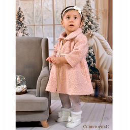 Płaszczyk Dziewczęcy Christopher Pudrowy Róż rozmiar 80 cm