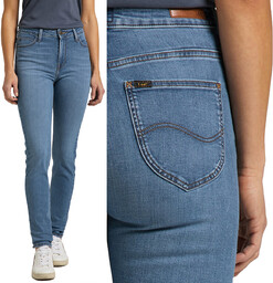 Lee SCARLETT HIGH Light Worn WYGODNY DżINS RURKI