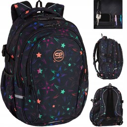 Plecak Szkolny Dla Dziewczynki Młodzieżowy Czarny W Gwiazdki