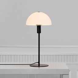 Nordlux Lampa stołowa Ellen, szklany klosz, czarna