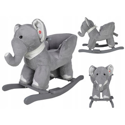 Interaktywny Pluszowy Słoń Fotel Bujany Słonik Na Biegunach