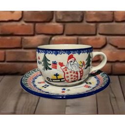 Filiżanka spodek 0,2L Bolesławiec dek. U5001