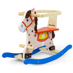MILLY MALLY Koń na biegunach Lucky 12 Niebiesko-czerwony