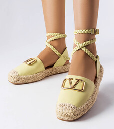 Zielone wiązane espadryle Parent-40