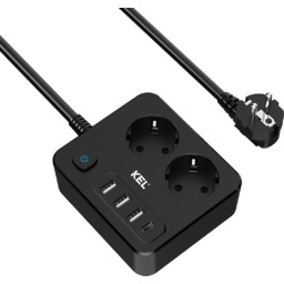 Listwa przepięciowa 2x gniazdo Schuko 3x USB-A 1x