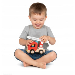 Straż Pożarna Drewniany Wóz Strażacki Autko Auto Samochód