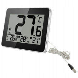 Termometr cyfrowy LCD zewnętrzny wewnętrzny 2w1