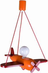Lumes Czerwona lampa wisząca samolot do pokoju dziecka