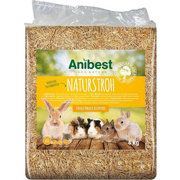 Anibest Naturalna słoma, żwirek dla małych zwierząt, 100%